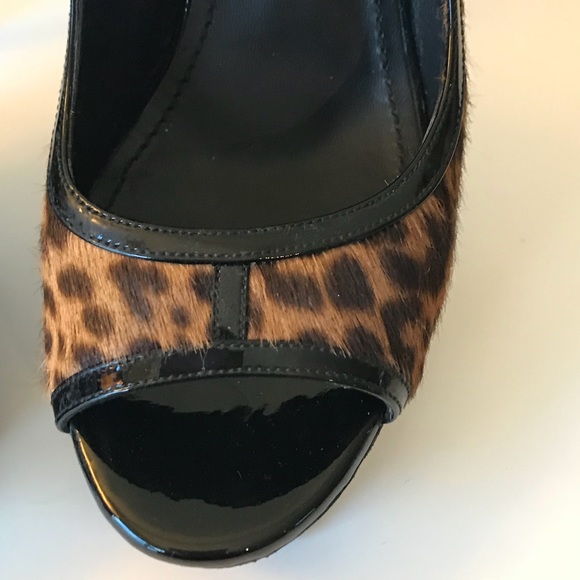 YSL Tribute 105 Slingback Leopard Print Sandals! - Picture 6 of 8